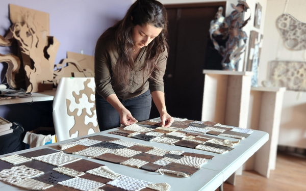 Why This Sculptor Keeps Reaching for the Two Materials That Seem Most at Odds