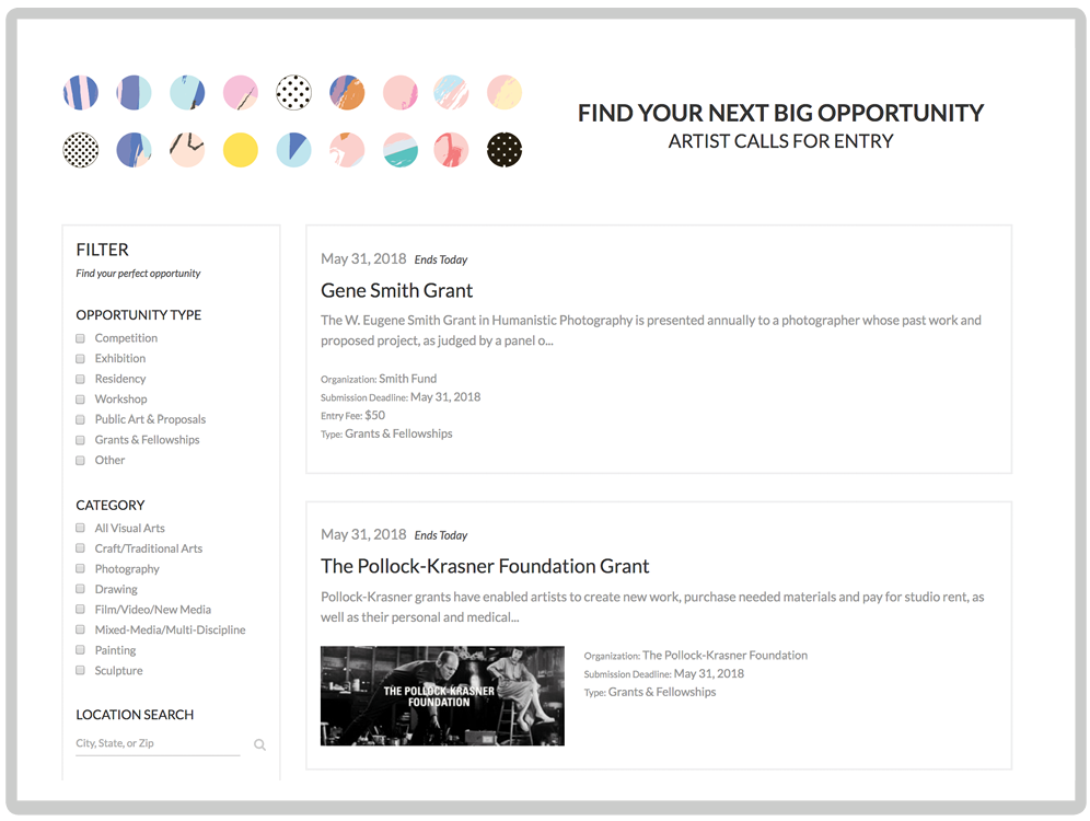 New in Artwork Archive: Find Your Next Artist Opportunity