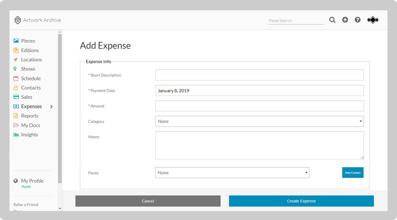 Feature Release Expense Tracking In Artwork Archive Artwork Archive Feature Release Expense Tracking In Artwork Archive Artwork Archive