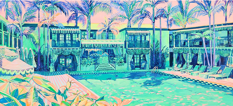 Painting of pool