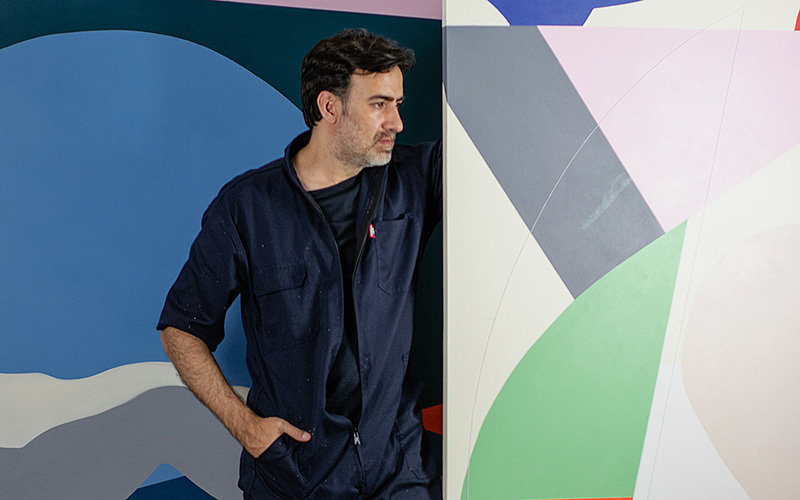 An artist in his studio