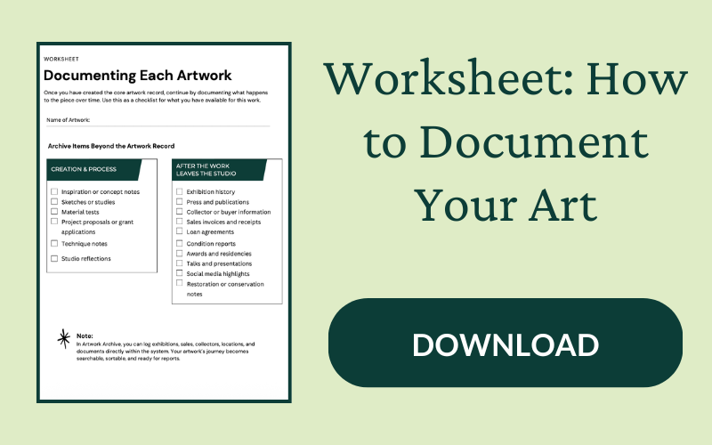 Free Download: How to Document Your Art