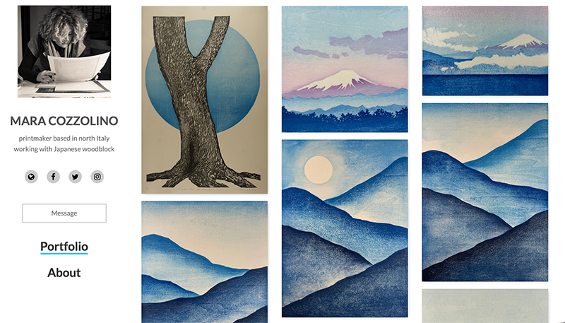 An artist's public profile on Artwork Archive