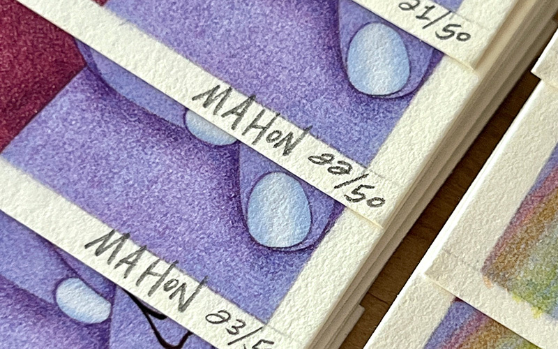 Artist prints with edition numbers