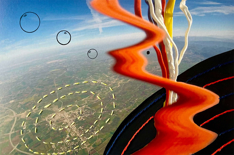 An artwork of a view from the sky